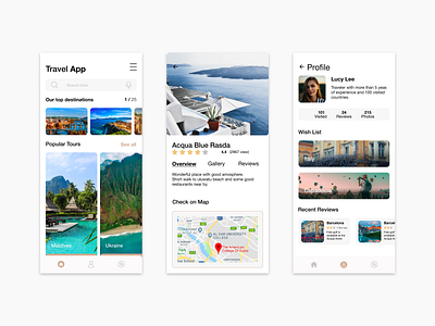 travel app dribbble design travel ui