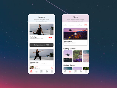 Daily Yoga design meditation relax ui ux yoga