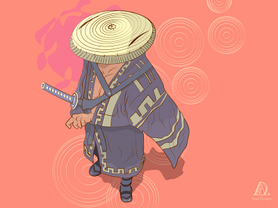 Samurai Art 2 2d 2d art adobe asia branding business cartoon design flat history illustration japan japanese art japanese culture samurai shinobi sword vector warrior water