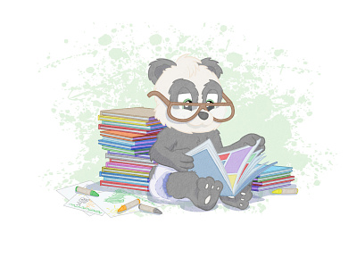 Reading the pictures cute illustration kidlit kidlitart photoshop