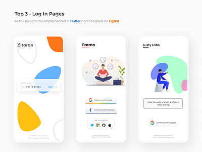 Top 3 - Log In Pages