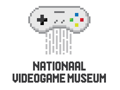 Nationaal Videogame Museum Logo Redesign branding design flat gaming joystick logo minimal museum redesign retro videogames