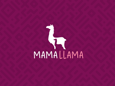Mama Llama Logo branding llama logo design mother