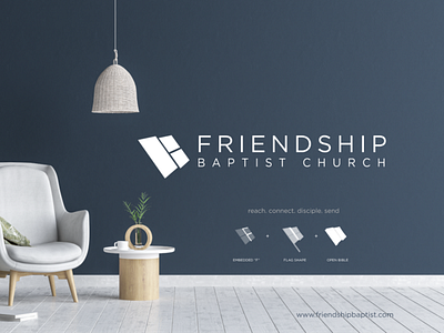 Friendship Baptist Church Logo brand church church branding church logo cross faith illustration logo minimal vector