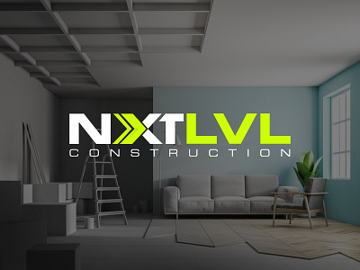 NXTLVL Construction Logo arrows branding construction logo design logo minimalist