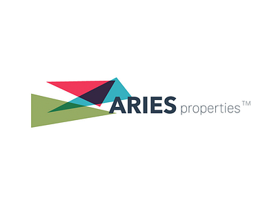 Aries Property Management logo minimal property management triangles