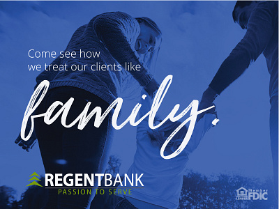 Regent Bank Family Ad banking duotone finance