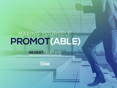 Regent Elevate Bumper - Making Yourself Promot(able) banking duotone finance gradient personal development