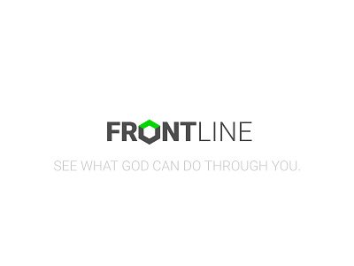 Frontline Logo bebas church greeters hexagon logo