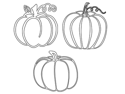 Pumpkin Svg, Pumpkin, Pumpkin Outline SVG DXF branding typography vector web