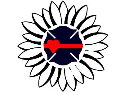 Sunflower with a maltese cross SVG