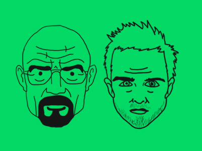 Breaking Bad Avatars avatars breaking bad characters design draw graphics tablet illustration illustrator