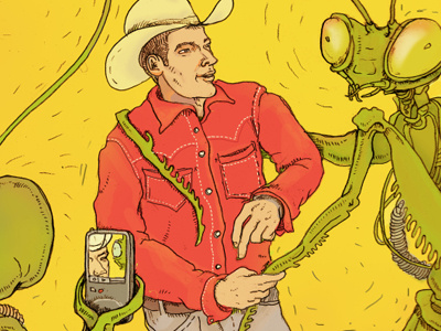 Everyone loves a cowboy illustration poster design