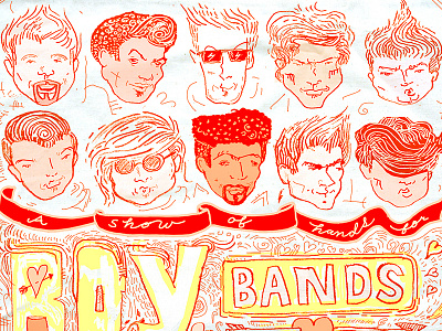 Boybands boy bands commercial illustration microsoft