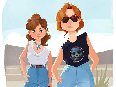 Thelma and Louise illustration cinema