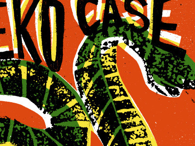 Neko Case poster found image ink neko case paint paper print mafia screen print snake texture