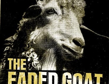 Faded Goat Festival Poster black festival found image goat ink paint paper photo print mafia screen print tan