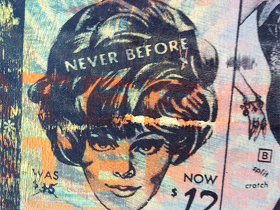 Never Before - Detail Screen Print on Wood
