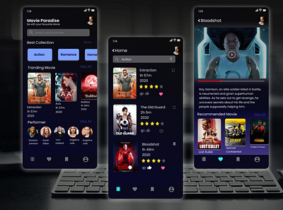 Movie App design typography ui ux