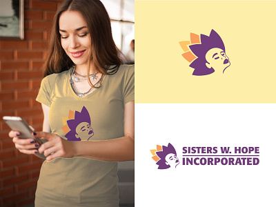 Logo Design - Sisters w. Hope Incorporated branding creative crown flower logo logodesign lotus sister sisterhood vector woman
