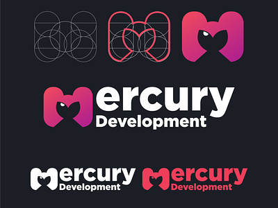 Mercury Development Logo Re-Design Entry branding challenge contest design helmet logo logo design mercury shapes space ui ux vector