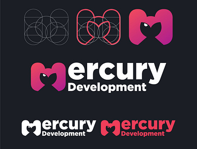 Mercury Development Logo Re-Design Entry branding challenge contest design helmet logo logo design mercury shapes space ui ux vector