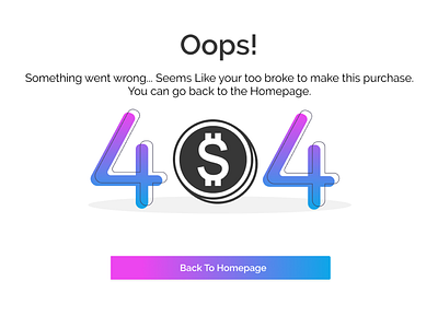 DailyUI - 404 Page - Day 8