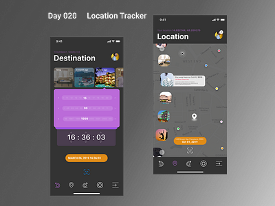 Location Tracker- DailyUI - Day20 020 adobe xd dailyui figma interface design product design ui ux web design