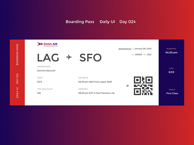 Boarding Pass - DailyUI - Day24 adobe xd dailyui figma interaction design interface design product design ui web design