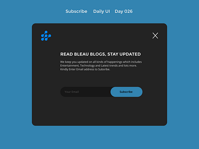 Subscribe - DailyUI - Day26