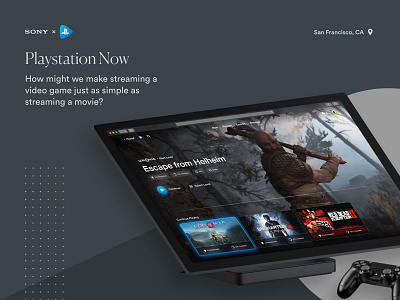 Playstation Now gaming playstation service design sony strategy streaming tv ui design user research ux