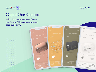 Capital One Elements banking credit cards finance personalization service design strategy ui design user research ux