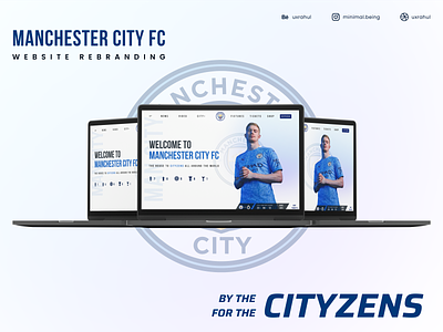 MANCHESTER CITY FC Website Redesign branding design football man city minimal redesign ui ux website