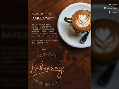 Branding for Bakeaway - Welcome Poster