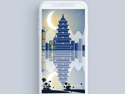 Illustration of Big Goose Pagoda