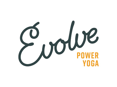 Evolve Power Yoga logo logo design logodesign logotype script script font script lettering