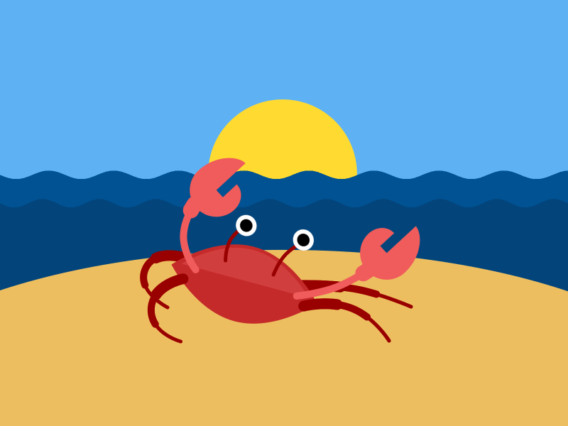 Mr. Crab after effects animation bean crab illustrator sunny