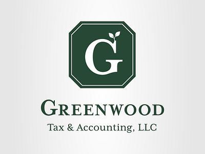 Greenwood Tax & Accounting Logo accounting brand g greenwood illustrator logo tax