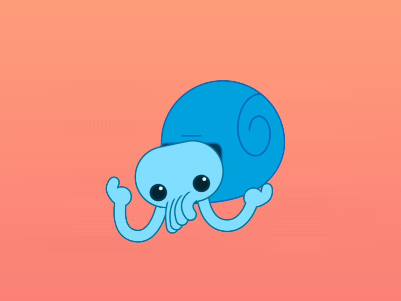 Ammonite Buddy after effects ammonite animal cinema 4d cute illustrator love nautilus ocean sea squid