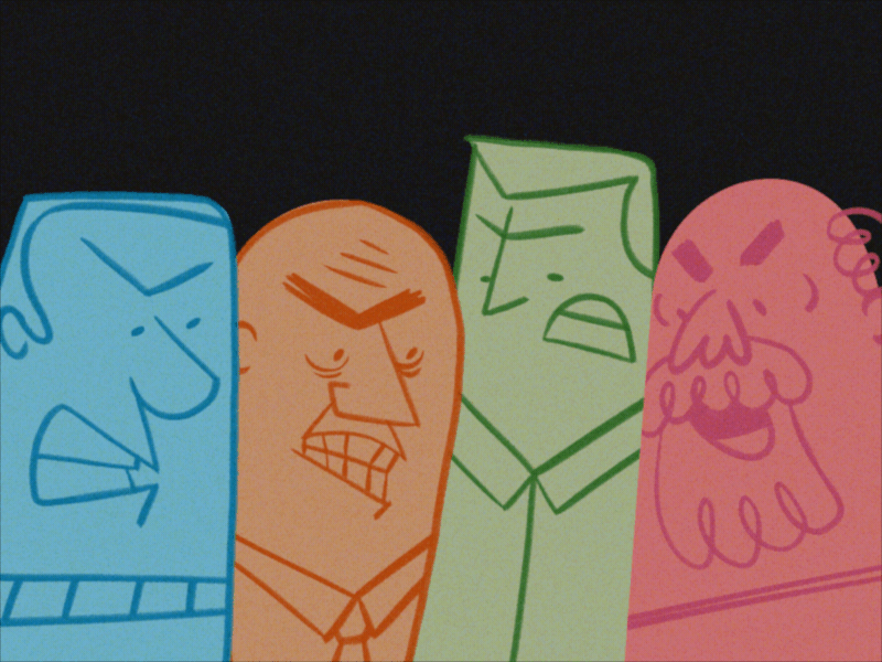 Angry Dudes 50s afc afterglow angry cartoon cel animated classic classic animation grumbling guys mad photoshop sex and the college girl the atlantic vintage