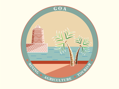 Goa Crest adobe illustrator badge crest crest logo crests designdaily goa goacrest graphic graphic design icondesign illustration
