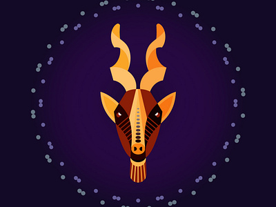 Capricon adobe illustrator capricon design art designdaily geometric goat illustration illustration design shapes zodiac zodiac signs zodiacsign