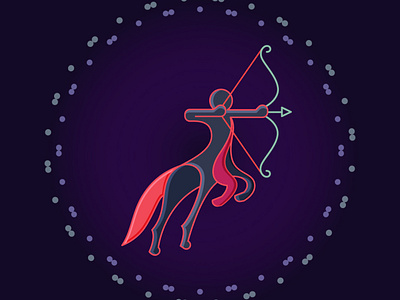 Sagittarius adobe illustrator archery bow and arrow design design art designdaily halfanimal halfhuman illustration illustration design zodiac zodiac sign zodiac signs