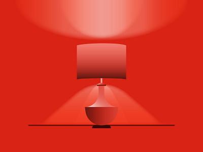 Lamp adobe illustrator design design art designdaily illustration illustration design lamp lamp shade light light and shadow red vector