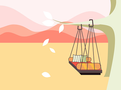 Swing With A View adobe illustrator design art designdaily illustration illustration design mountain scenic swing swinging vector view