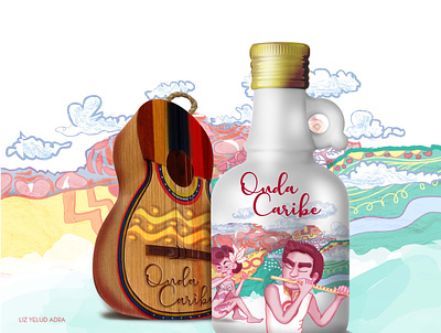 Onda Caribe Drink- Final Art brand design brand identity cartoon character design characterdesign design digital illustration digitalart illustration logo vector