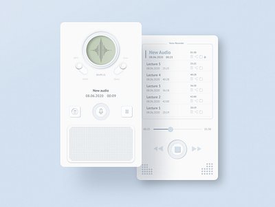 Voice recorder mobile app mobile app ui ux uxui web design