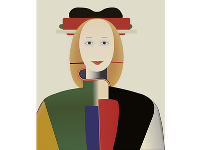 Malevich. Portrait of a woman design graphic design illustration