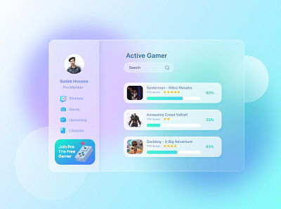 Gaming Dashboard Ui Design - Sadek Branding branding dashboard ecommerce game gaming dashboard design gaming dashboard ui product design ui