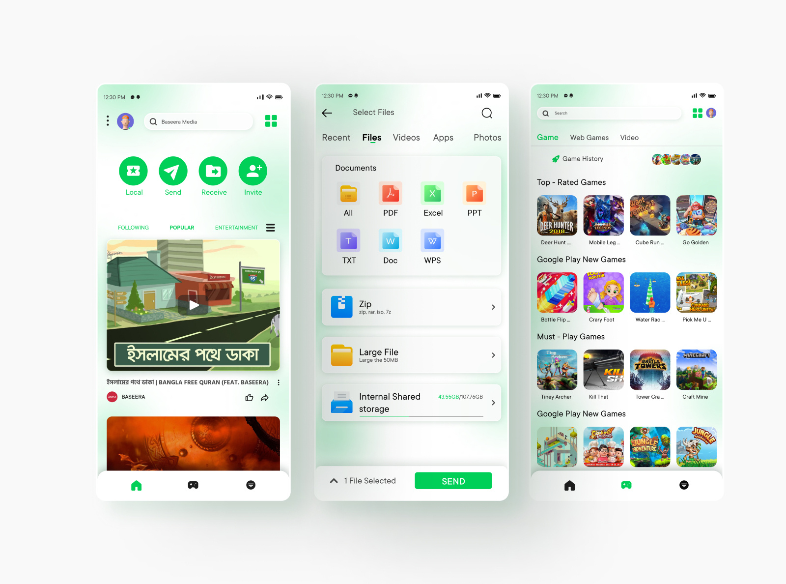 Share It App Ui Design - Home Screen Design by Sadek Hossen on Dribbble